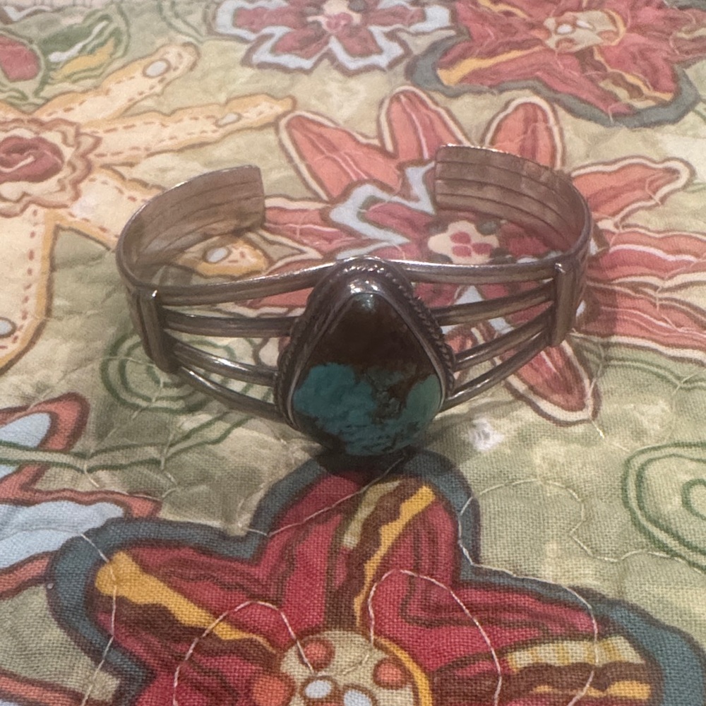 Turquoise and Silver Women's Cuff Bracelet